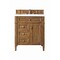 James Martin Vanities Brittany 30in Single Vanity, Saddle Brown, w/ 3 CM White Zeus Quartz Top 650-V30-SBR-3WZ - alternate 1